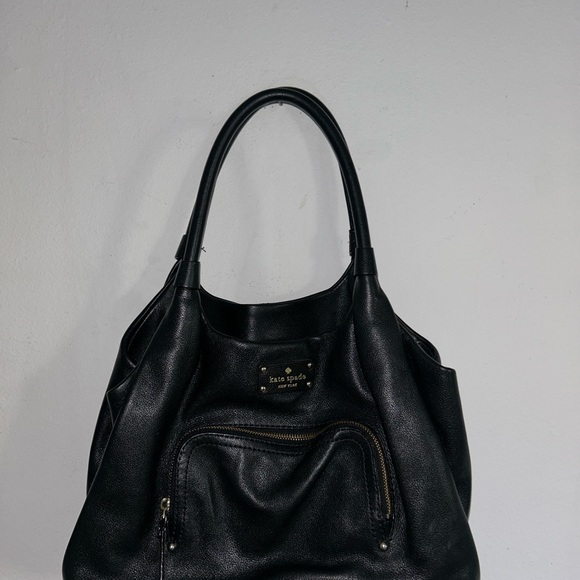 Kate Spade Black Leather Tote Bag - Picture 4 of 5